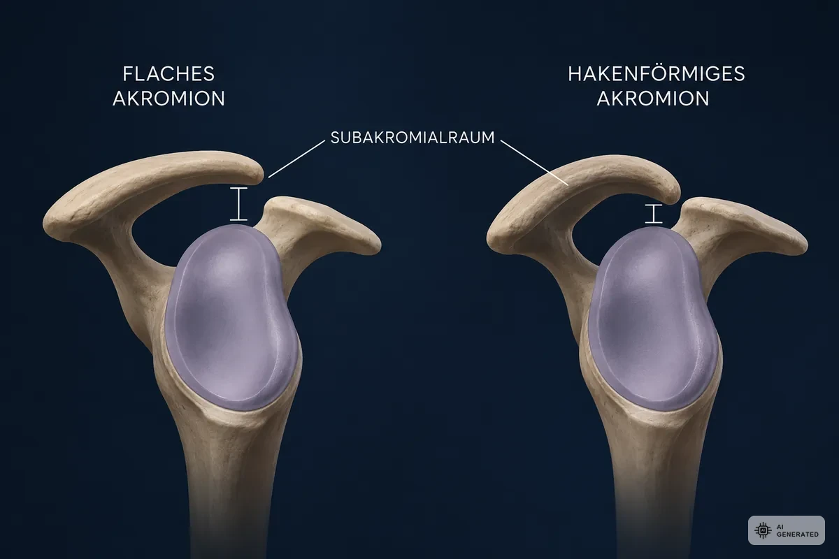 Uebersicht der Akromionformen nach Bigliani als Risikofaktor fuer ein Schulterimpingement