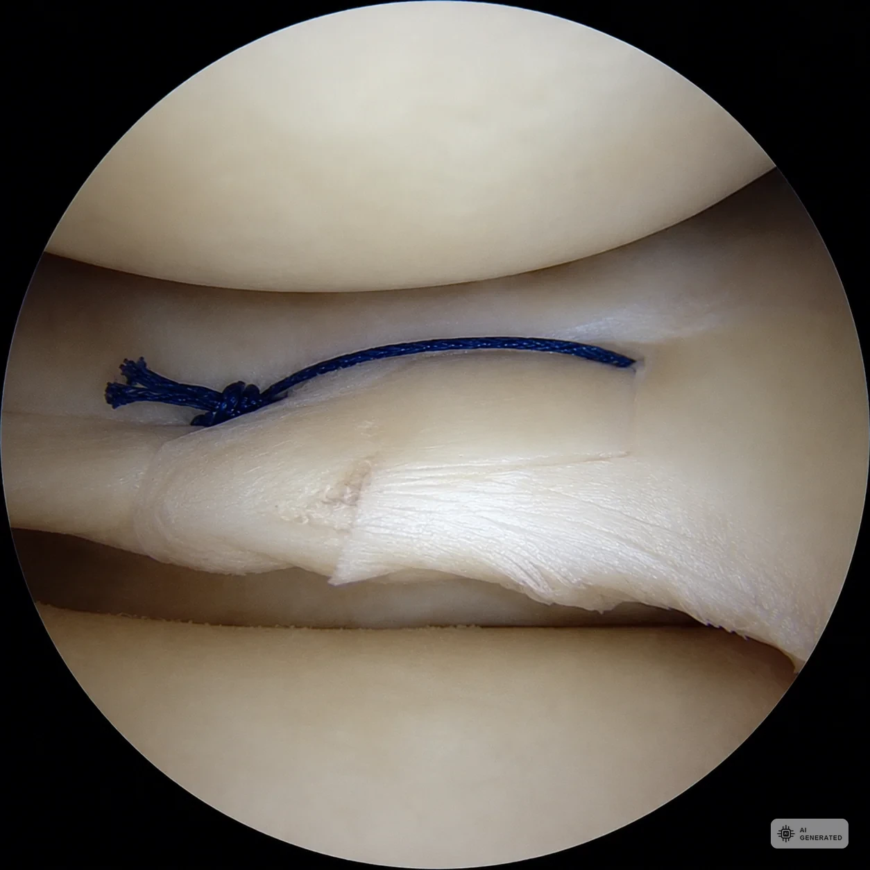 Arthroskopische Meniskusnaht im Kniegelenk