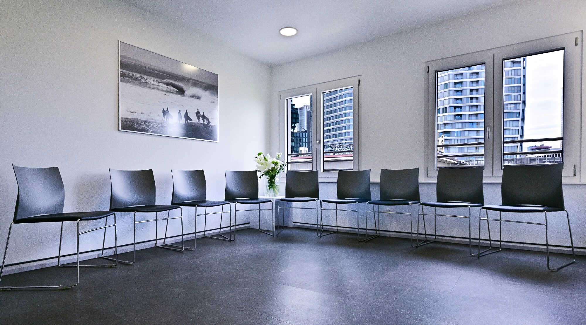 Wartezimmer der orthopädischen Praxis MainMed Private